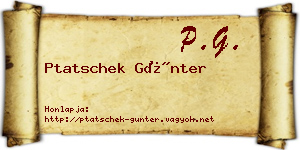 Ptatschek Günter névjegykártya